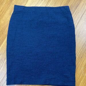 Ann Taylor Knit Navy Blue Pencil Skirt size Small